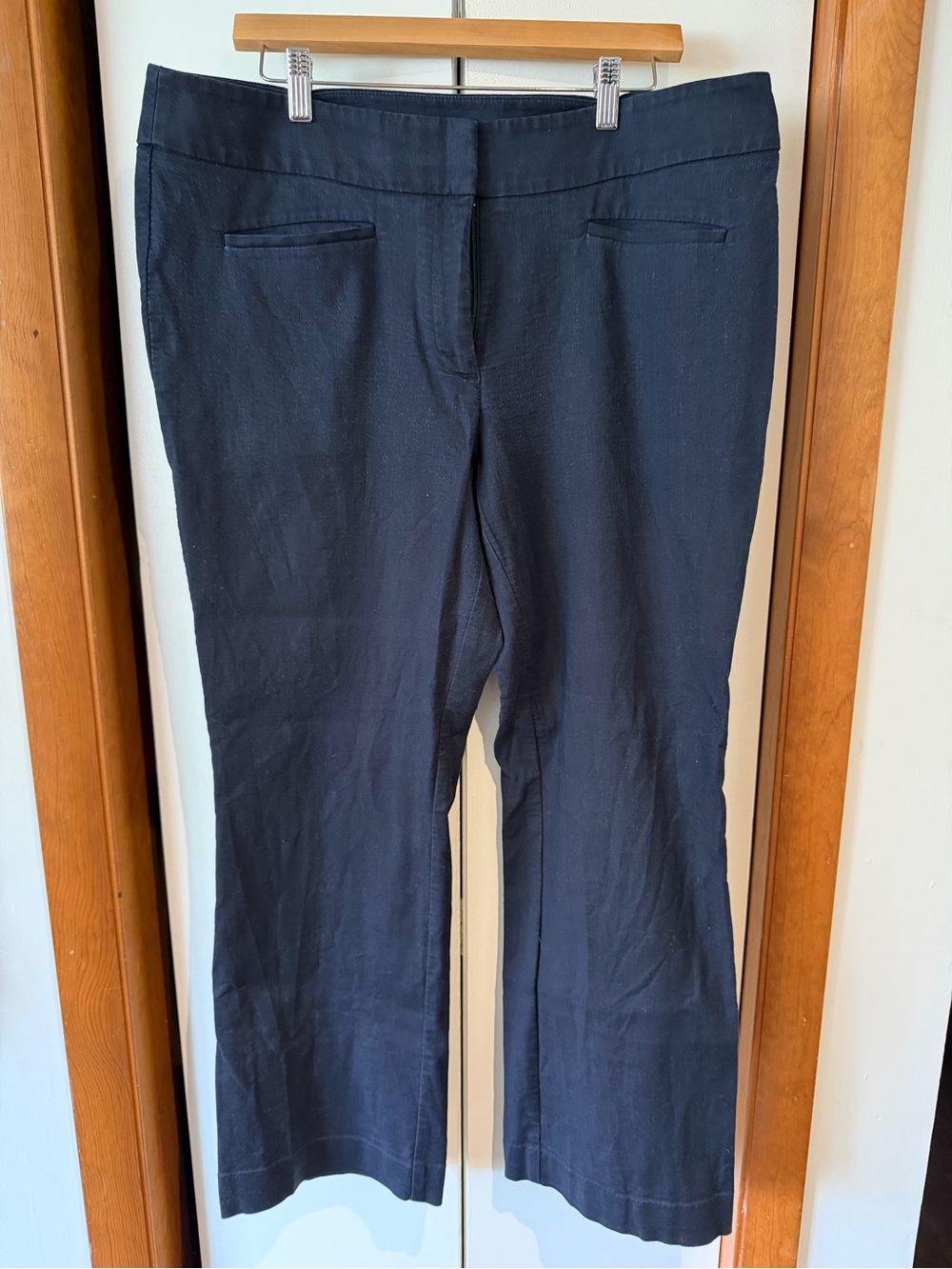 LOFT Women’s Julie Boot Cut Trouser Pants - Navy Blue - Size 14